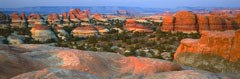 Les ailerons, les aiguilles et les dômes de grès composent le spectacle premier du Needles District appartenant au parc national des Canyonlands dans l'Utah